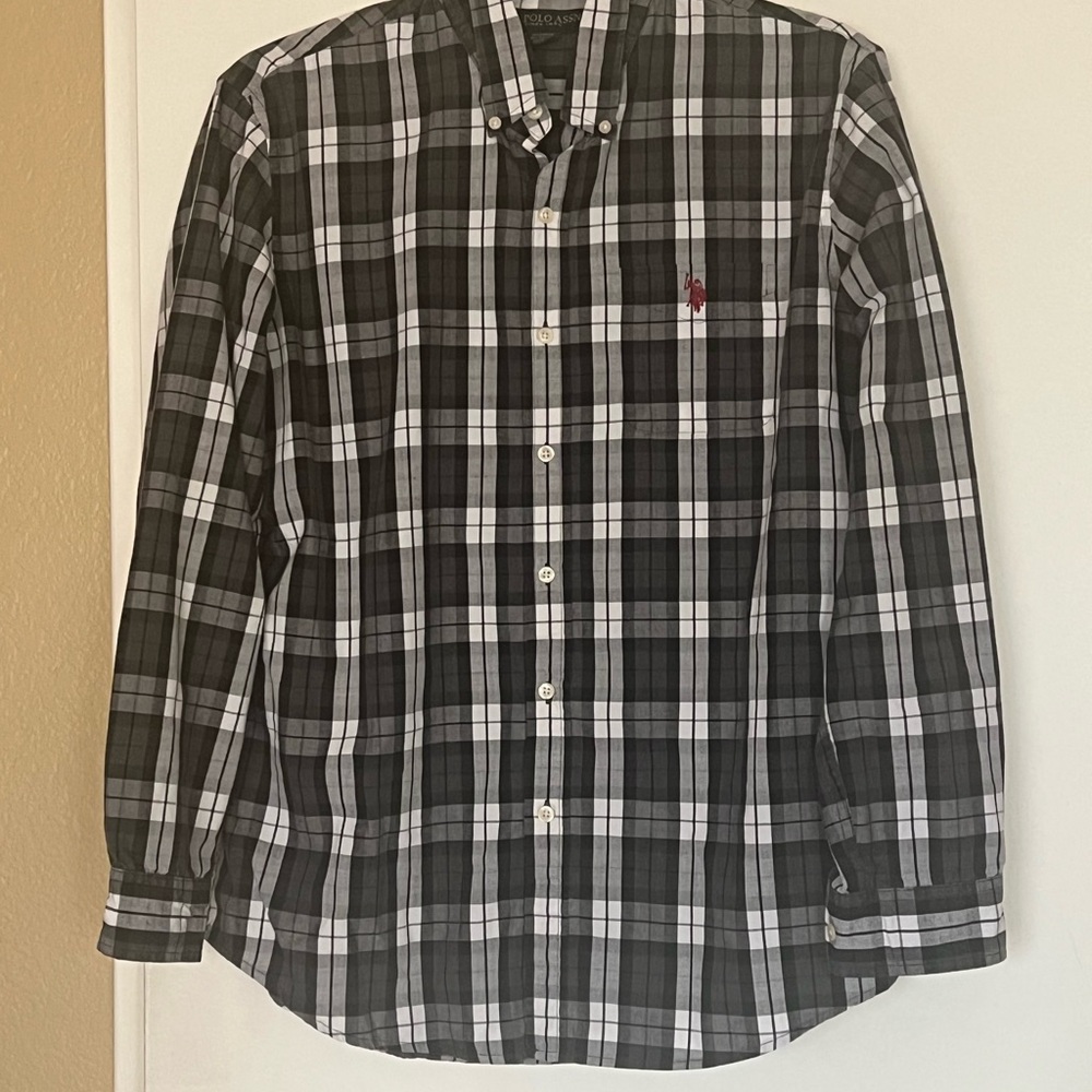 Polo by Ralph Lauren Black and White Casual Button Down Shirt